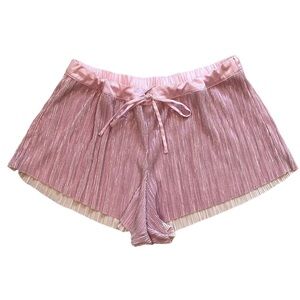 Victoria’s Secret Pink Satin Metallic Pleats Sleep Shorts